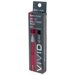 Ручки шариковые с грипом BRAUBERG "VIVID", НАБОР 3 ШТУКИ, СИНИЕ, SOFT TOUCH покрытие, узел 0,7 мм, линия письма 0,35 мм, 144401 - фото 13