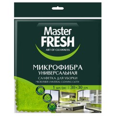 Салфетка из МИКРОФИБРЫ универсальная 30х30 см, зеленая, 250 г/м2, Master FRESH - фото 3
