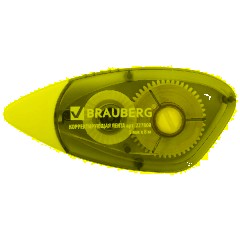 Корректирующая лента BRAUBERG BLACK&WHITE, 5 мм х 8 м, корпус черный тонированный, механизм перемотки, блистер, 227800 - фото 2