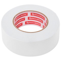 Клейкая двухсторонняя лента 50 мм х 8 м, НА ВСПЕНЕННОЙ ОСНОВЕ, 1 мм, прочная, BRAUBERG, 600485