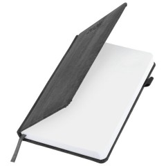 Ежедневник датированный 2026 А5 138x213 мм, BRAUBERG "Wood", под кожу, держатель для ручки, серый, 117108 - фото 3