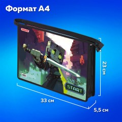 Папка для тетрадей ПИФАГОР А4, 1 отделение, картон/пластик, на молнии, "Sharp sword", 273342 - фото 9