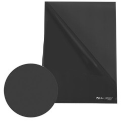 Папка-уголок жесткая прозрачная А4 BRAUBERG UNIVERSAL, черная, 0,15 мм, со штрихкодом, 273051 - фото 5