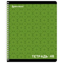 Тетрадь А5, 48 л., BRAUBERG, гребень, клетка, обложка картон, МОНОХРОМ 2, 402046 - фото 3