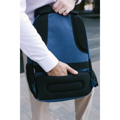 Рюкзак HEIKKI SECURE (ХЕЙКИ) универсальный, отделение для ноутбука, синий, 46x31x19 см, 273896 - фото 15