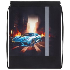 Мешок для обуви ЮНЛАНДИЯ, плотный, светоотражающая полоса, 46х36 см, "Fire car", 272411 Мешок для обуви ЮНЛАНДИЯ, плотный, светоотражающая полоса, 46х36 см, "Fire car", 272411 - фото 2