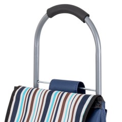 Сумка-тележка хозяйственная, 87x34x28 см, 34 л, до 20 кг, Оксфорд 600D, синяя + полосы, BOOMHOUSE (БУМХАУС), 701412 - фото 8