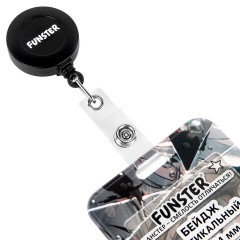 Бейдж вертикальный с 3D-печатью "Отражение" (85х54 мм), с рулеткой, СЛАЙДЕР, FUNSTER (ФАНСТЕР), 238841 - фото 5