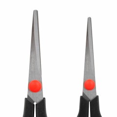 Ножницы BRAUBERG SOFT GRIP НАБОР 5 штук (140, 170, 190, 220, 240 мм), эргономичные черно-красные ручки, ВЫГОДНАЯ УПАКОВКА, 238410 - фото 4