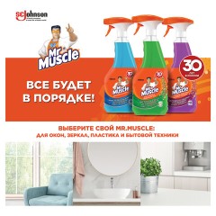 Средство для мытья стекол и зеркал 530 мл, МИСТЕР МУСКУЛ "После дождя", распылитель - фото 9