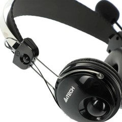 Наушники с микрофоном (гарнитура) A4TECH HU-7P, проводные, 2 м, USB, черные, 1379906 - фото 4