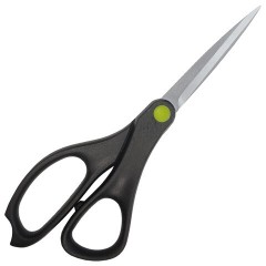 Ножницы BRAUBERG "NUMBER ONE", 210 мм, черные, 3-х сторонняя заточка, эргономичные ручки, 238850 - фото 2