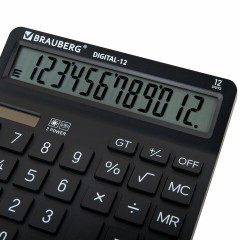 Калькулятор настольный BRAUBERG DIGITAL-12-BK (151х152 мм), 12 разрядов, двойное питание, ЧЕРНЫЙ, 272968 Калькулятор настольный BRAUBERG DIGITAL-12-BK (151х152 мм), 12 разрядов, двойное питание, ЧЕРНЫЙ, 272968 - фото 6