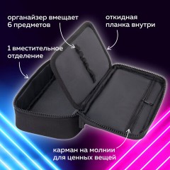 Пенал-органайзер BRAUBERG, 1 отделение, органайзер, полиэстер, 22х11,5x6 см, черный, 272309 Пенал-органайзер BRAUBERG, 1 отделение, органайзер, полиэстер, 22х11,5x6 см, черный, 272309 - фото 12