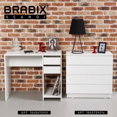 Стол письменный/компьютерный BRABIX "Scandi CD-017", 900х450х750 мм, 2 ящика, белый, 641894, ЦБ013706-1 - фото 17