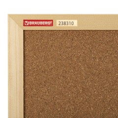 Доска пробковая для объявлений 45х60 см, деревянная рамка, BRAUBERG Wood, 238310 - фото 3