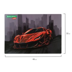 Настольное покрытие BRAUBERG KIDS, А3+, пластик, 46x33 см, "Red car", 272368 Настольное покрытие BRAUBERG KIDS, А3+, пластик, 46x33 см, "Red car", 272368 - фото 4