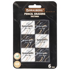 Ластики BRAUBERG "MARBLE", НАБОР 6 штук, 34х34х11 мм, квадратные, экологичный ПВХ, блистер, 272735 Ластики BRAUBERG "MARBLE", НАБОР 6 штук, 34х34х11 мм, квадратные, экологичный ПВХ, блистер, 272735 - фото 6