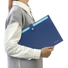 Папка-органайзер на кнопке 5 отделений, BRAUBERG "Extra", А4, синяя с голубым, 274096 - фото 8