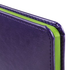 Еженедельник датированный 2026, МАЛЫЙ ФОРМАТ 95х155 мм, А6, BRAUBERG "Rainbow", под кожу, сиреневый, 117191 - фото 4