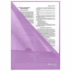 Папка-уголок жесткая, непрозрачная, А4, цвет лиловый, 0,15 мм, BRAUBERG PASTEL, 272890 - фото 4