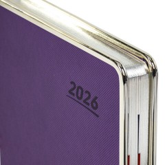 Ежедневник датированный 2026 А5 148х218мм GALANT "Infinity Silver", под кожу, фиолетовый, 117498 - фото 4