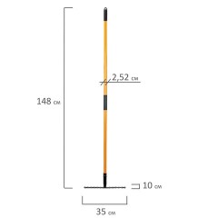 Грабли 14 зубьев стальные 35х10 см, ОБЩАЯ ДЛИНА 150 см, черенок стекловолокно, RABBITEX (РАББИТЕКС) "FIBERGLASS", 700494 - фото 4