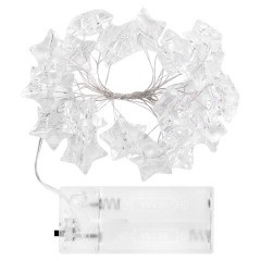 Электрогирлянда-нить комнатная 2 м, 20 LED, с насадками, вид: "Звёзды", мультицветная, на батарейках, ЗОЛОТАЯ СКАЗКА, 592477 - фото 2