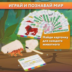 Набор для раскопок "Дикие животные", 12 видов, карточки, инструменты, BRAUBERG KIDS, 665128 Набор для раскопок "Дикие животные", 12 видов, карточки, инструменты, BRAUBERG KIDS, 665128 - фото 16