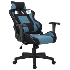 Кресло компьютерное BRABIX "GT Racer GM-100", две подушки, ткань, черное/голубое, 531818 Кресло компьютерное BRABIX "GT Racer GM-100", две подушки, ткань, черное/голубое, 531818 - фото 3