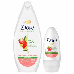 Подарочный набор DOVE "Клубника и лайм": крем-гель для душа 250 мл + антиперспирант шариковый 50 мл Подарочный набор DOVE "Клубника и лайм": крем-гель для душа 250 мл + антиперспирант шариковый 50 мл - фото 2