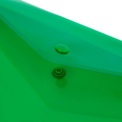 Папка-конверт с кнопкой прозрачная А4 BRAUBERG UNIVERSAL, до 100 листов, зеленая, 0,15 мм, 273074 - фото 4
