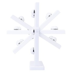 Зеркало для макияжа гримерное, 6 LED-ламп, 3 режима свечения, размер 21х29 см, работа от USB или 4хAA, цвет белый, WBZ (ВБЗ), 609334 - фото 3