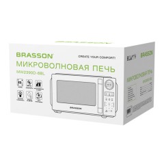 Микроволновая печь BRASSON (БРАССОН) MW2390D-6BL, 23 л, 900 Вт, сенсорное управление, дисплей, таймер, 6 АВТОПРОГРАММ, черная, 454980 - фото 9