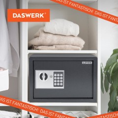 Сейф мебельный DASWERK SC-250EL (250х350х250 мм), электронный замок, графит, 291343 - фото 19