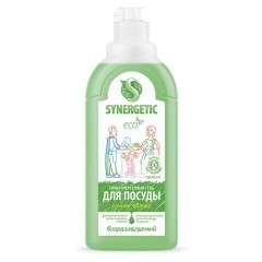 Гель для мытья посуды антибактериальный 500 мл, SYNERGETIC "Яблоко", 103052