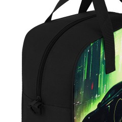 Сумка для занятий BRAUBERG KIDS с ручками, с плечевым ремнем, подкладка, 35x25x15 см, "Зеленый город", 274630 - фото 5