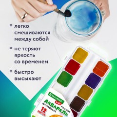 Краски акварельные BRAUBERG KIDS, медовые, 12 цветов, квадратные кюветы, пластиковый пенал, 192282 Краски акварельные BRAUBERG KIDS, медовые, 12 цветов, квадратные кюветы, пластиковый пенал, 192282 - фото 9