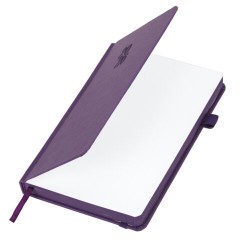 Ежедневник датированный 2026, А5, 138х213 мм, BRAUBERG "Plain", под кожу, резинка, держатель для ручки, фиолетовый, 117509 - фото 3