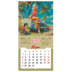 Календарь настенный перекидной 2027 г., BRAUBERG, 12 листов, 28,5х57 см, "Pin up", 118421 - фото 8
