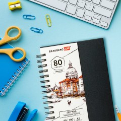 Скетчбук, слоновая кость 100 г/м2, 148х210 мм, 80 л., гребень, твердая обложка, BRAUBERG ART PREMIERE, 115109 Скетчбук, слоновая кость 100 г/м2, 148х210 мм, 80 л., гребень, твердая обложка, BRAUBERG ART PREMIERE, 115109 - фото 16