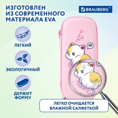 Пенал BRAUBERG, 1 отделение, 1 откидная планка, EVA, 22х10х5 см, "Disturbed", 273513 - фото 10