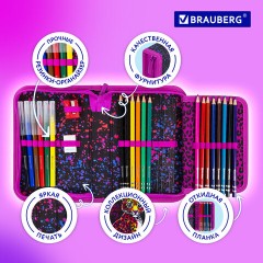 Пенал BRAUBERG с наполнением, 1 отделение, 1 откидная планка, 24 предмета, 21х14 см, "Leopard", 272350 Пенал BRAUBERG с наполнением, 1 отделение, 1 откидная планка, 24 предмета, 21х14 см, "Leopard", 272350 - фото 13