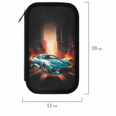 Пенал ЮНЛАНДИЯ, 3 отделения, картон с эффектом soft-touch, 19х11 см, "Fire car", 272267 Пенал ЮНЛАНДИЯ, 3 отделения, картон с эффектом soft-touch, 19х11 см, "Fire car", 272267 - фото 6