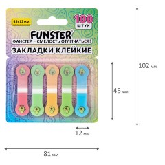 Закладки клейкие Z-сложения FUNSTER (ФАНСТЕР) "Авокадо", 45х12 мм, 100 шт., (5 цветов х 20 листов), в диспенсере, 116696 - фото 8