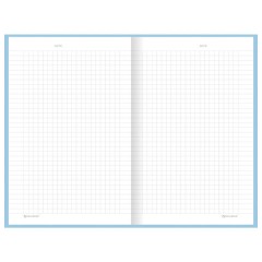 Блокнот А5 134х206 мм, 80 л., твёрдый, клетка, BRAUBERG "Minimal", голубой, 116442 - фото 5