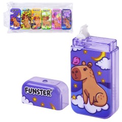 Корректирующая лента FUNSTER (ФАНСТЕР) "КАПИБАРЫ", 5 мм х 5 м, КОМПЛЕКТ 6 штук, пенал с zip-замком, 273021