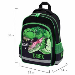 Рюкзак ПИФАГОР SCHOOL, 1 отделение, 3 кармана, "Dino roar", 38x28х14 см, 272080 Рюкзак ПИФАГОР SCHOOL, 1 отделение, 3 кармана, "Dino roar", 38x28х14 см, 272080 - фото 8
