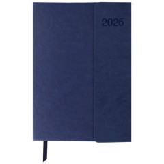 Ежедневник датированный 2026 А5 148х218 мм, GALANT "Magnetic", под кожу, клапан, синий, 117485 - фото 3