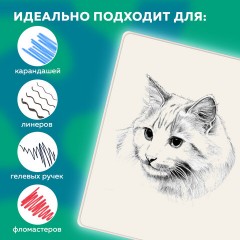 Скетчбук, слоновая кость 140 г/м2, 130х210 мм, 80 л., софт-тач, резинка, BRAUBERG ART CLASSIC, "Traveler", 117775 - фото 6